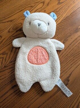 Ingenuity Bean Bag Lovey Plush Weighted Bear Plush Security Baby Toy 11” Cream.